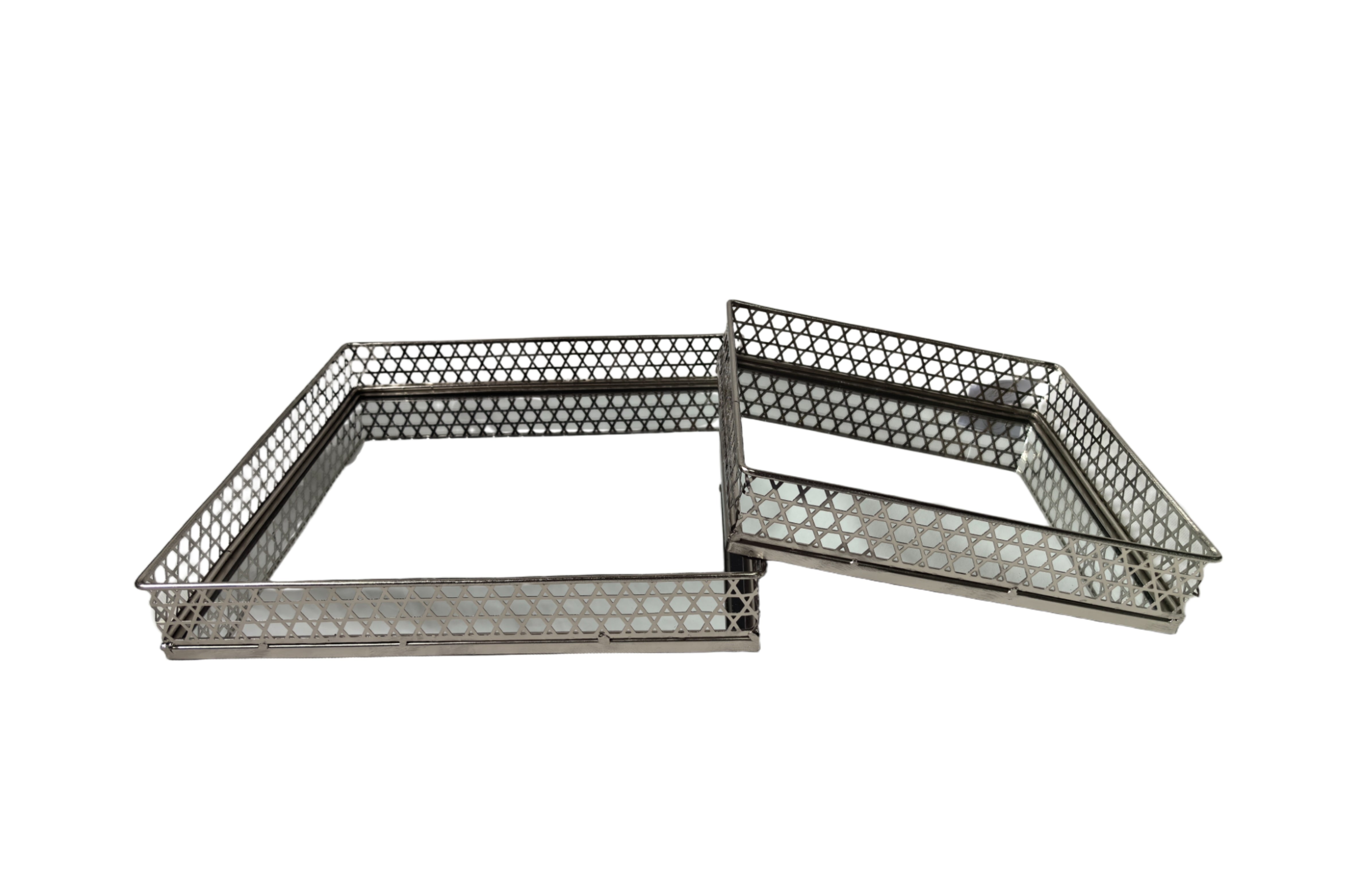 Vases & Table Decor: Nina Tray - Rectangle - Small - Silver