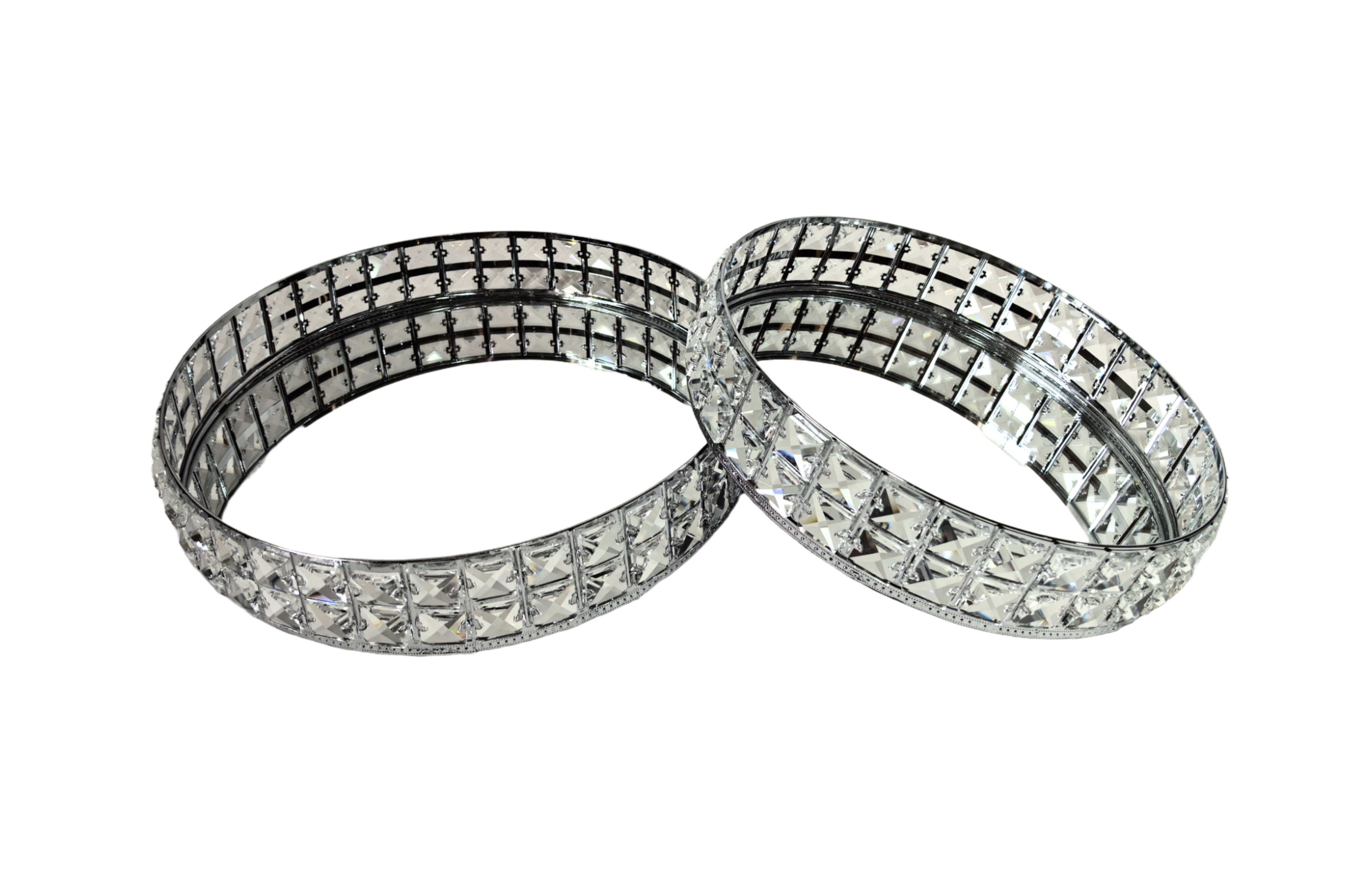 Vases & Table Decor: Katie Tray - Round - Large - Silver