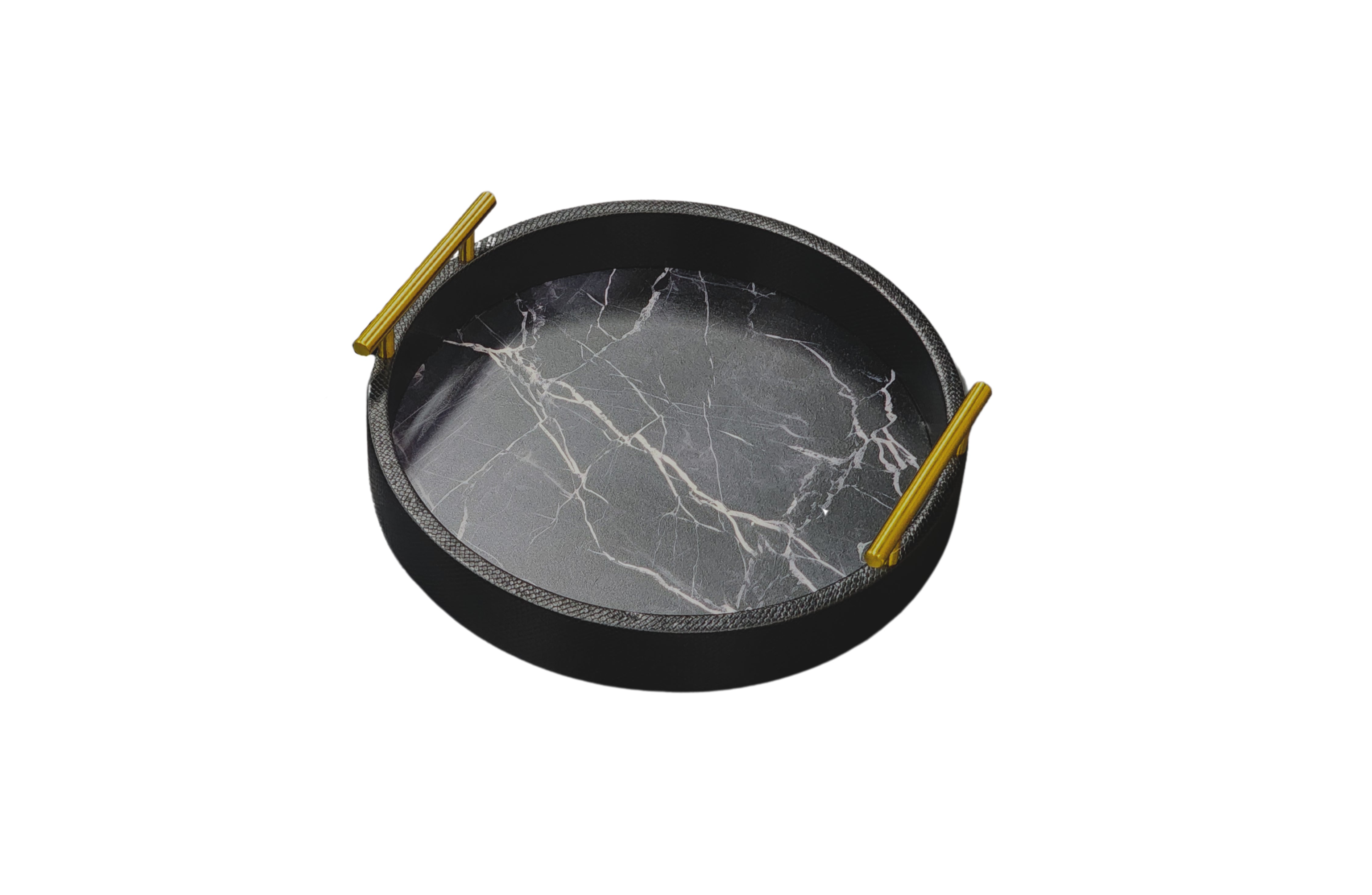 Vases & Table Decor: Maison Round Tray - Small - Black