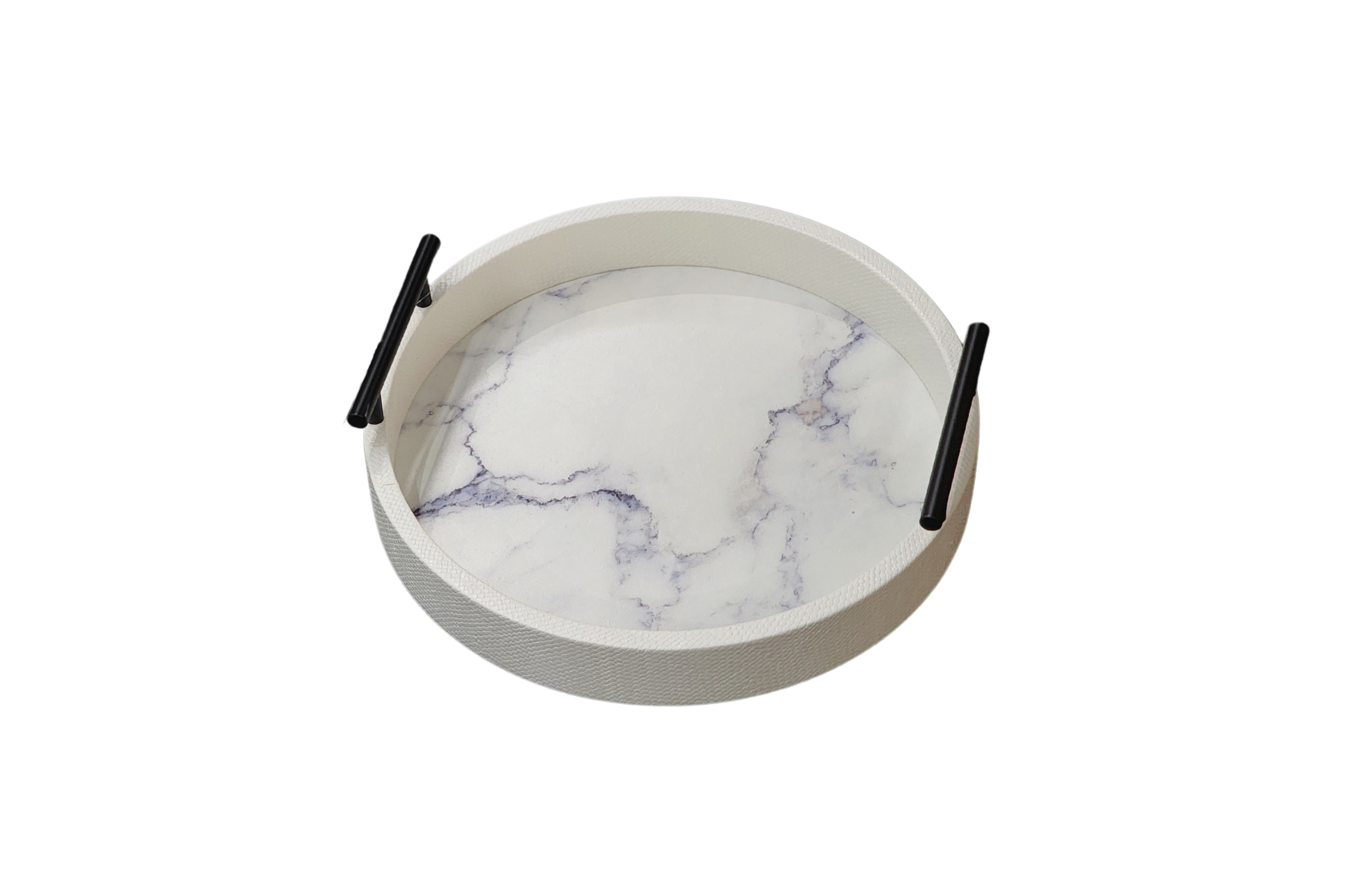 Vases & Table Decor: Maison Round Tray - Small - White