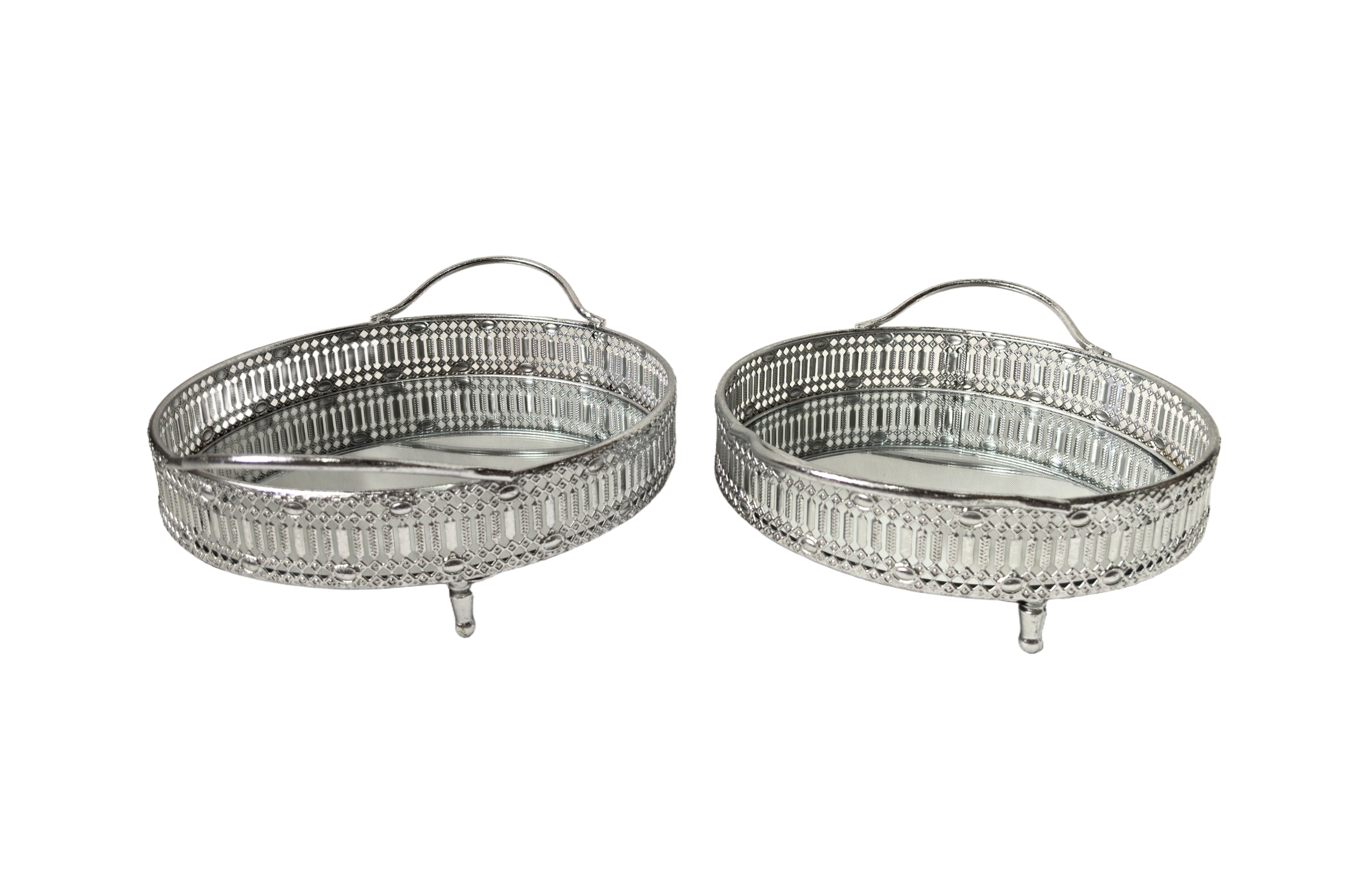 Vases & Table Decor: Tessa Round Tray - Small - Silver