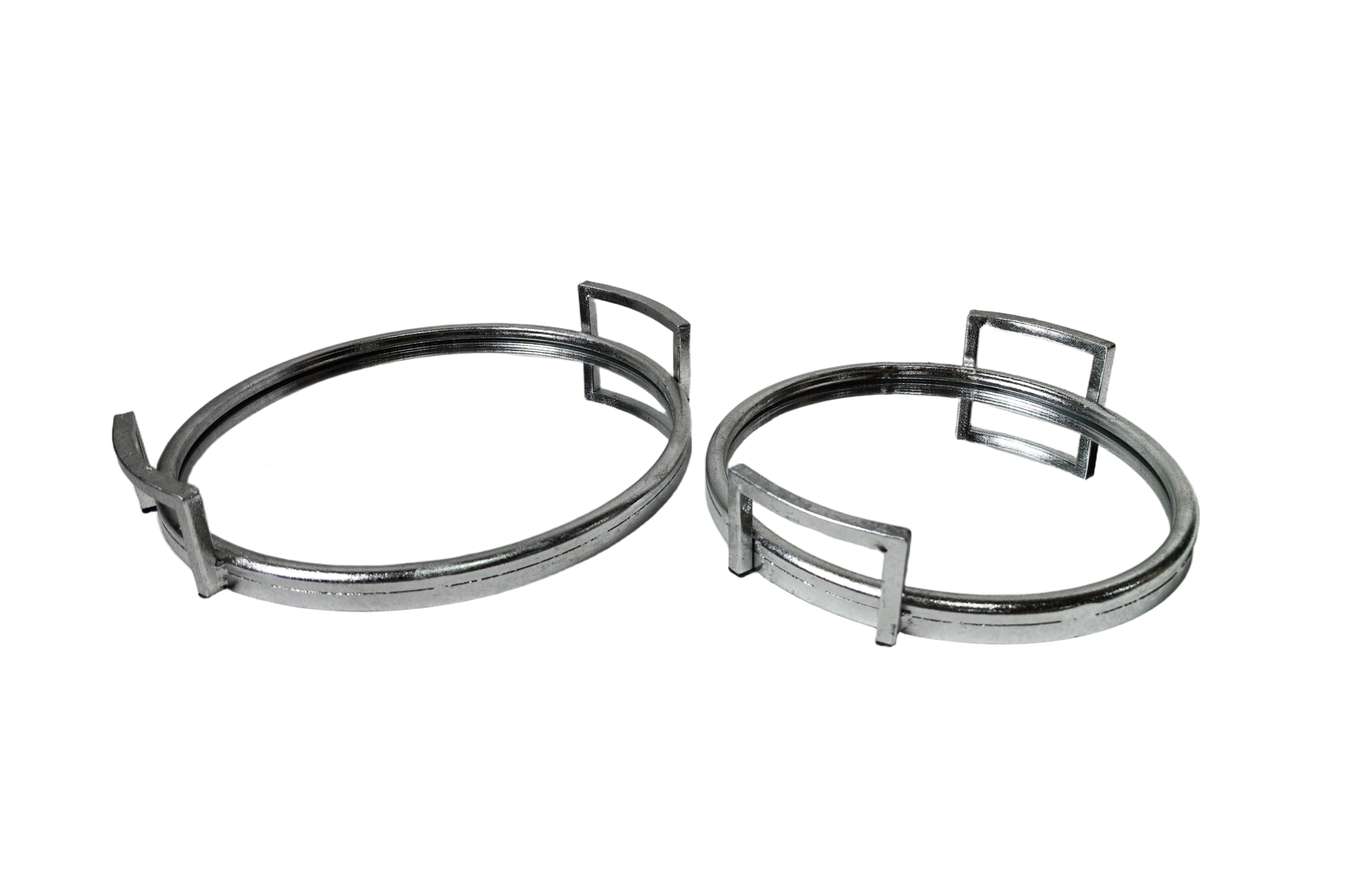 Vases & Table Decor: Eliza Round Tray - Set of 2 - Silver