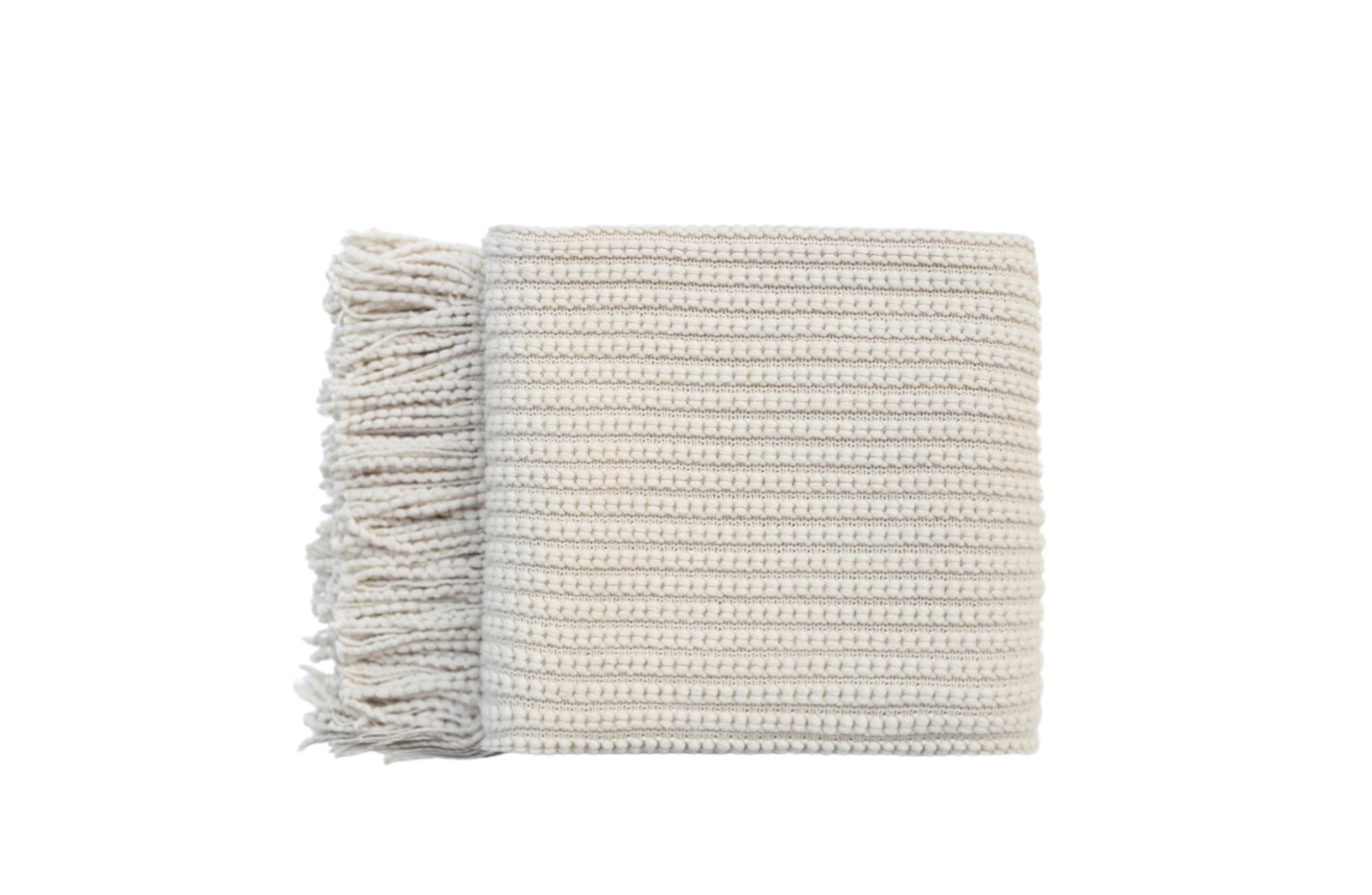 Sofa Accessories: Levi Throw Rug Blanket - Cream