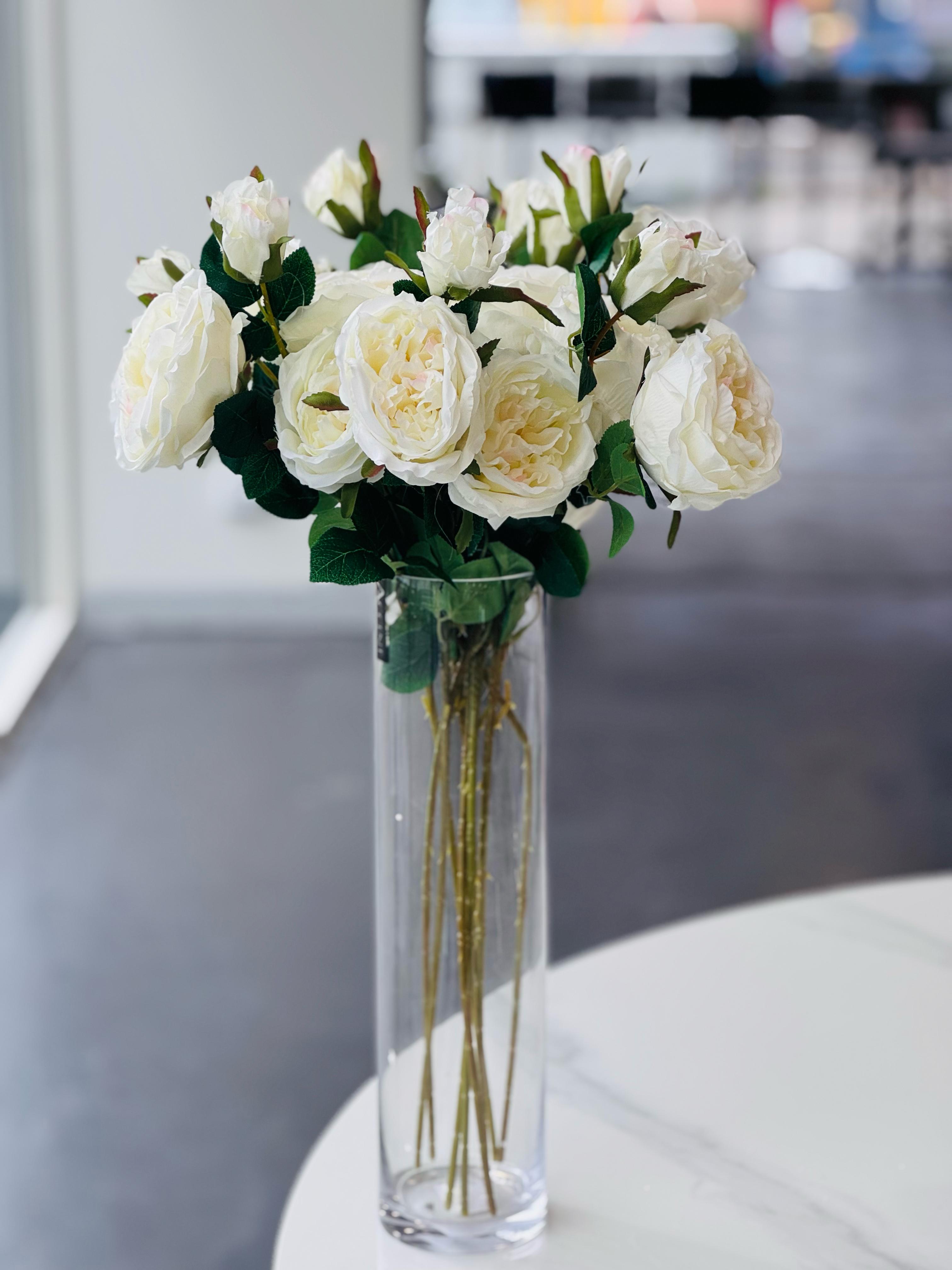 Vases & Table Decor: Clear Cylinder Flower Vase 40cm