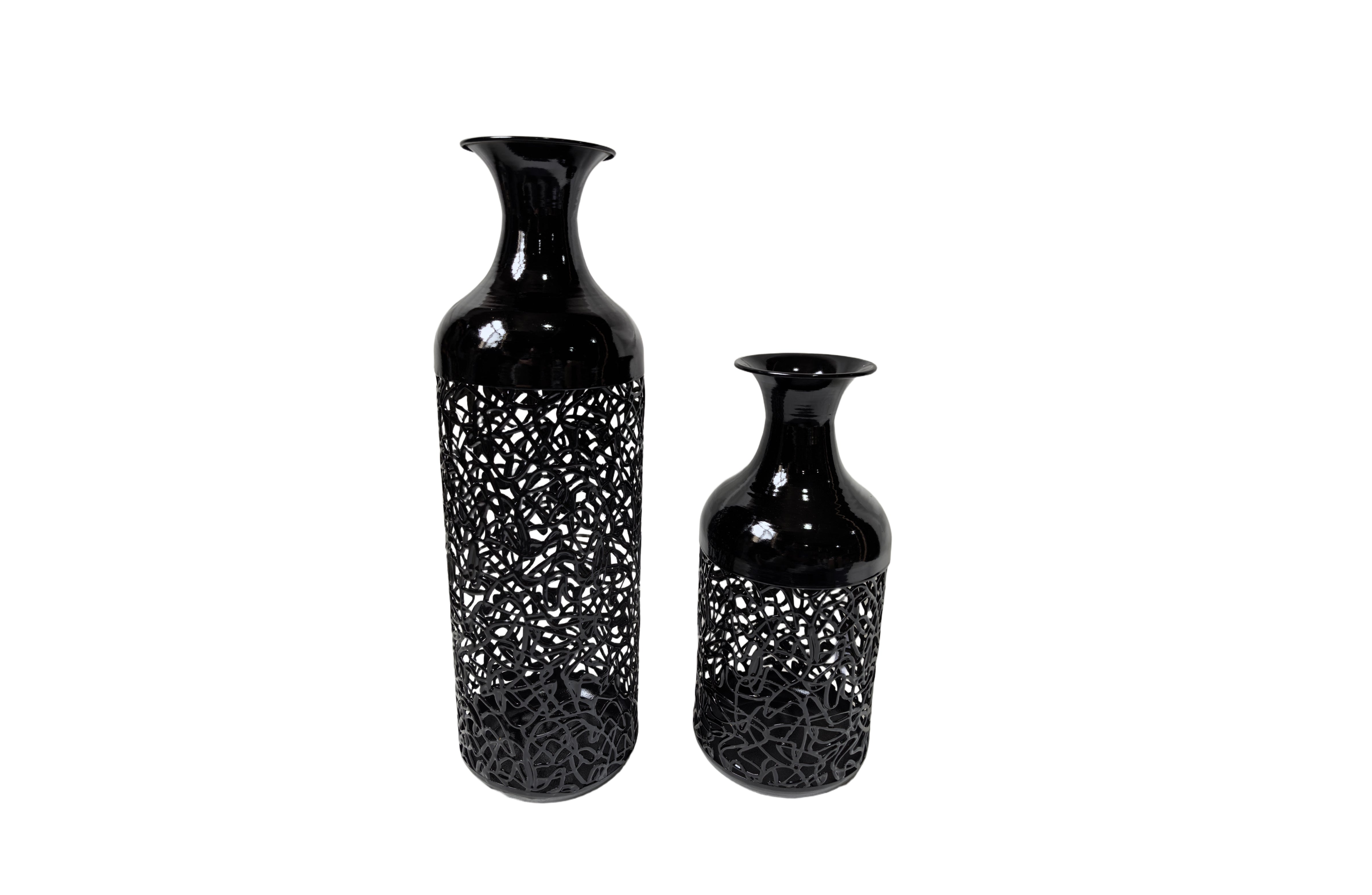 Vases & Table Decor: Maya Vase - Set of 2 - Black