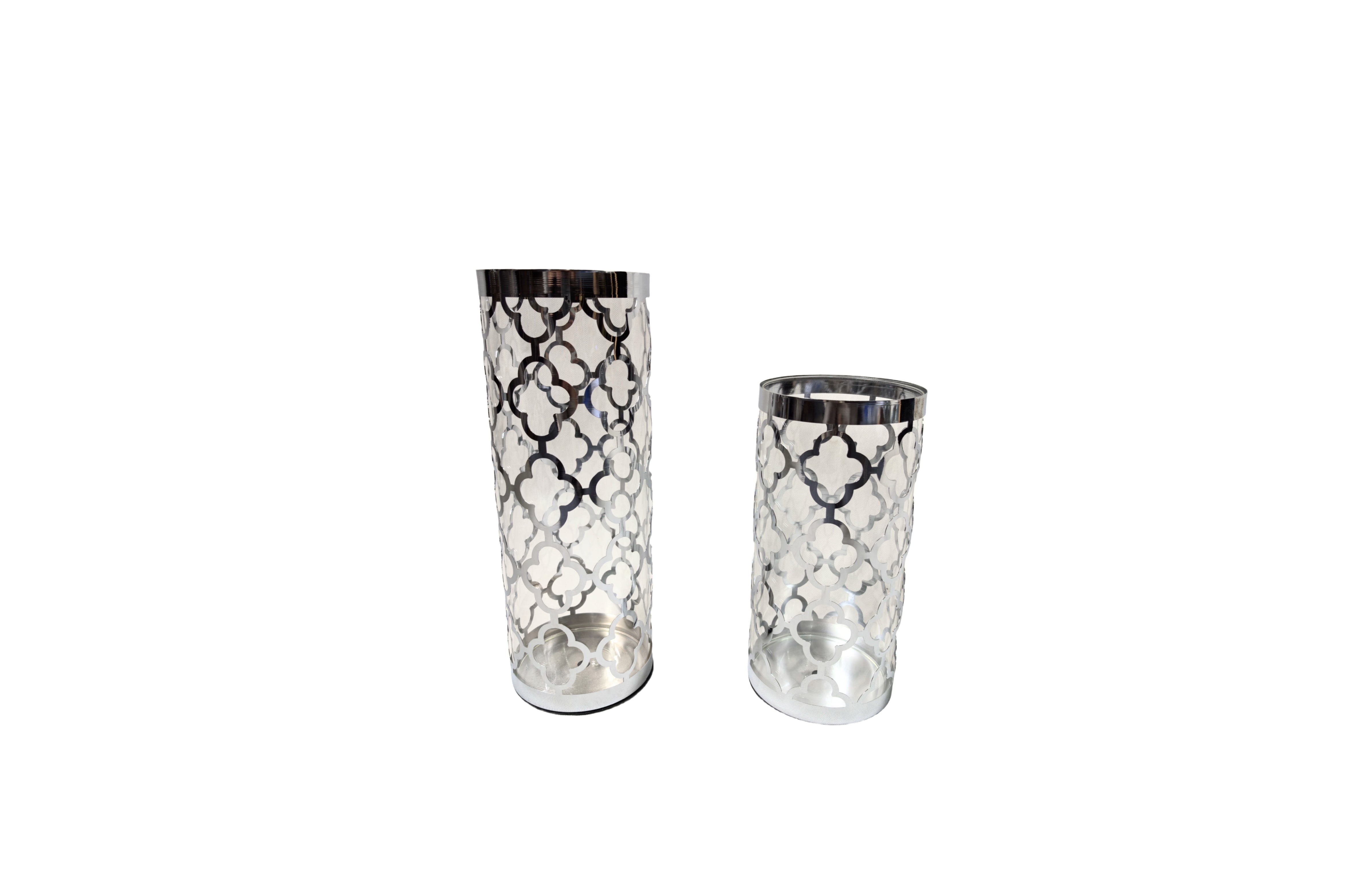 Vases & Table Decor: Ava Vase - Set of 2 - Silver