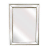 Mirrors: Silver Beaded Framed Mirror - Rectangle 80cm x 110cm