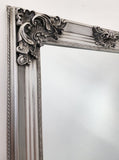 Mirrors: Deluxe French Provincial Ornate Mirror - Antique Silver - 90cm x 170cm