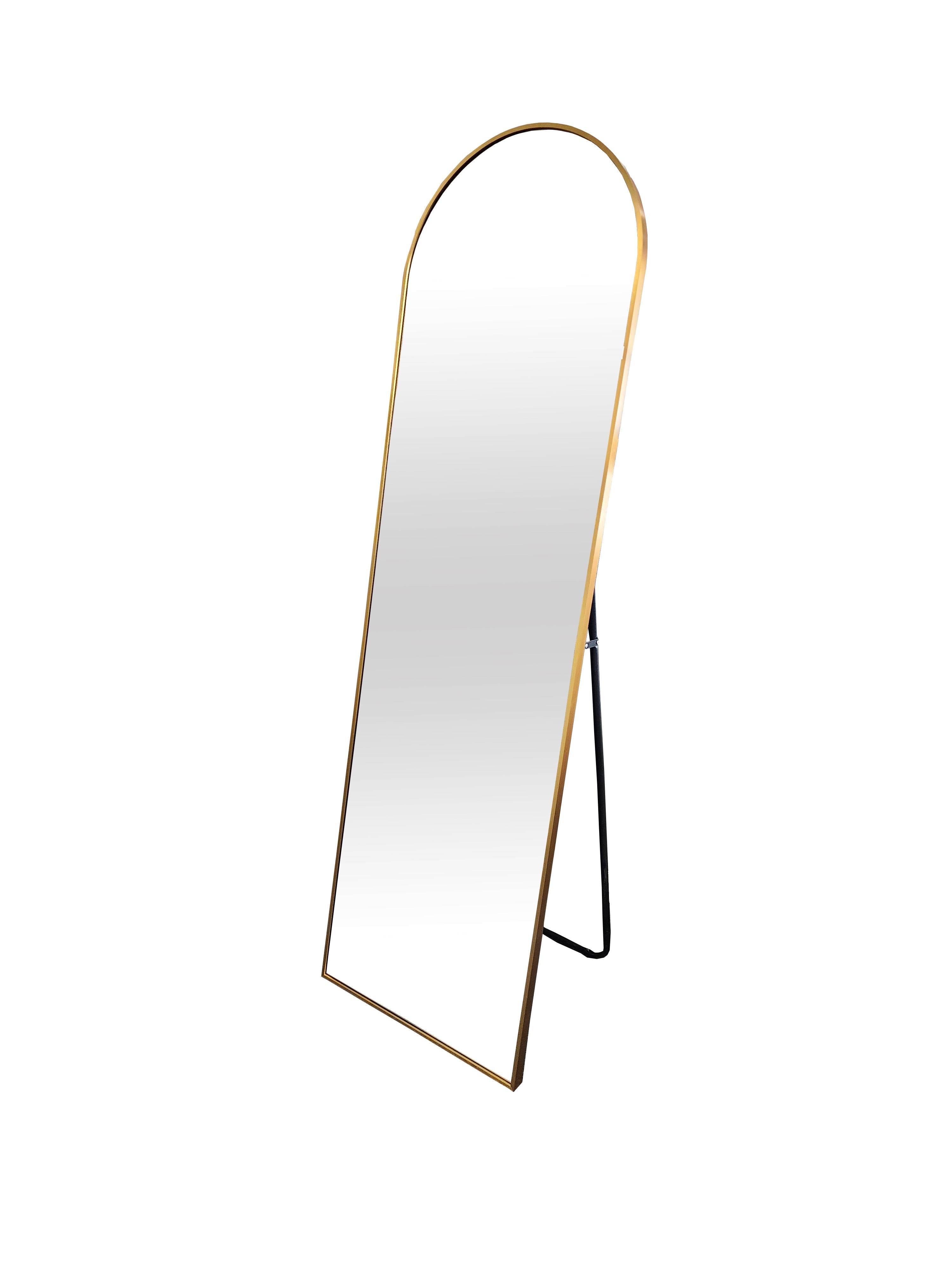 Mirrors: Metal Arch Gold Free Standing Mirror - 50cm x 170cm