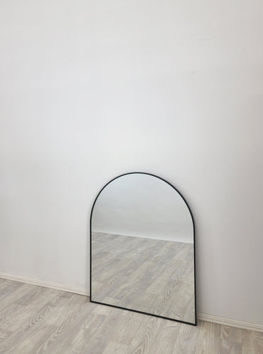 Mirrors: Black Metal Arch Mirror -  Small 80cm x 100cm