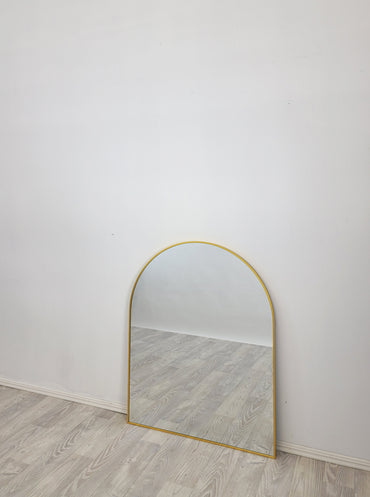 Mirrors: Gold Metal Arch Mirror  - Small 80cm x 100cm