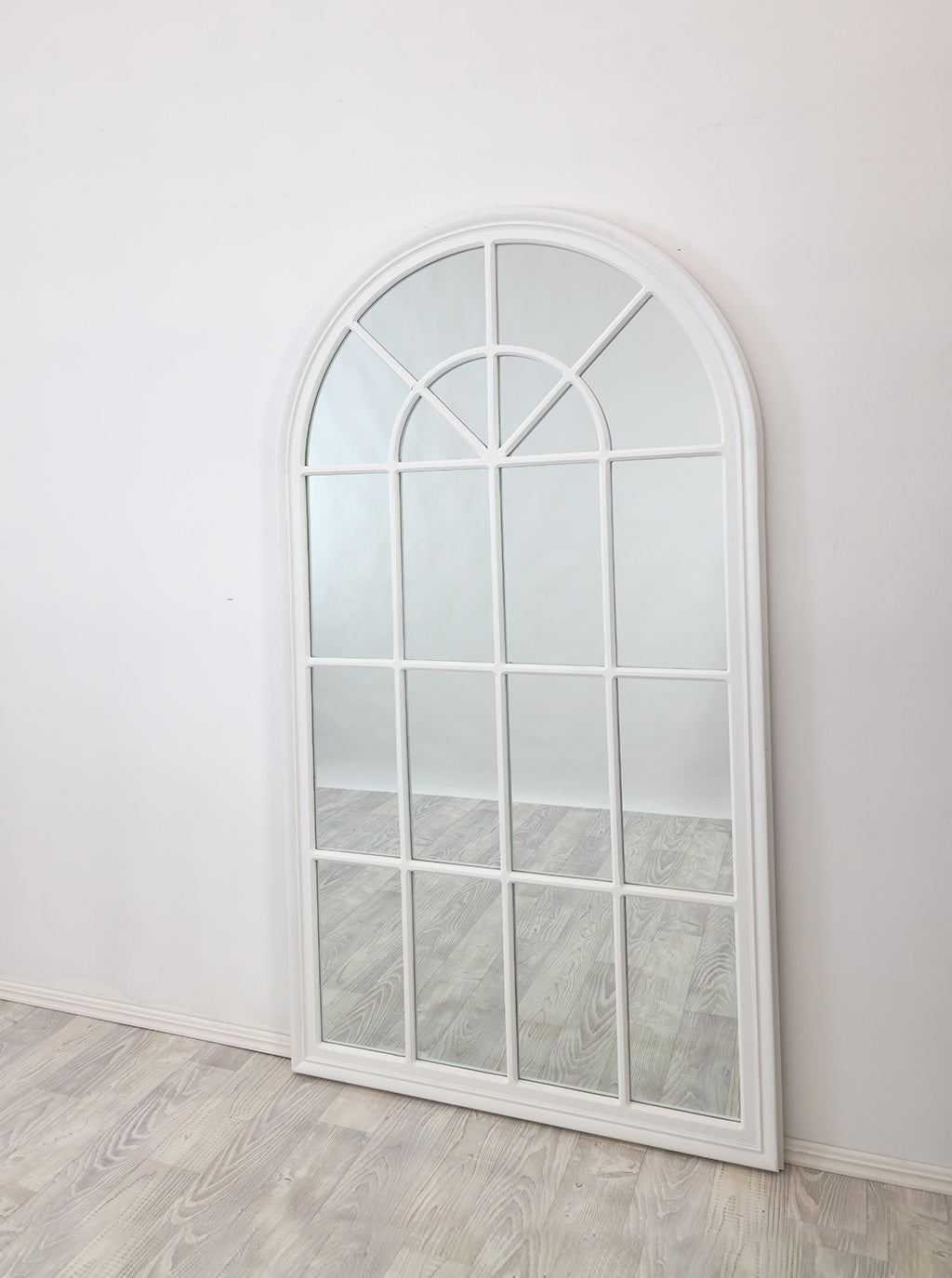 Mirrors: Window Style Mirror - White Arch 70 CM x 130 CM