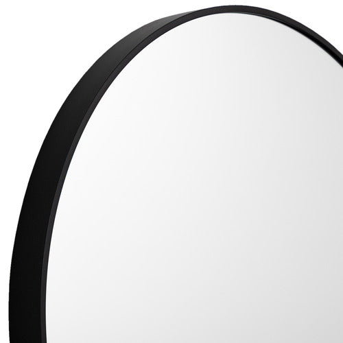 Mirrors: Metal Round Mirror 100cm - Black