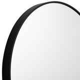 Mirrors: Metal Round Mirror 100cm - Black