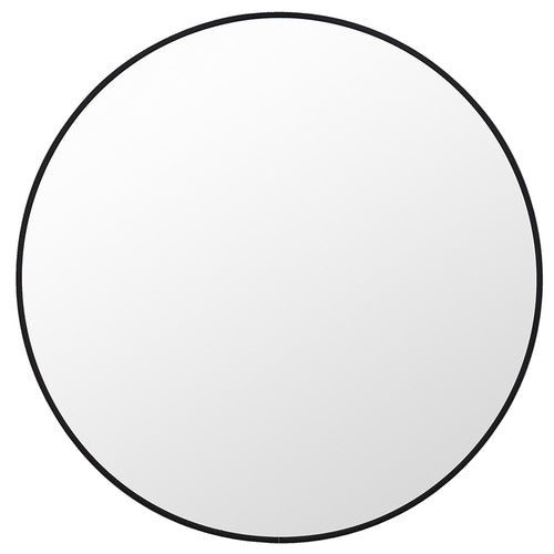 Mirrors: Metal Round Mirror 100cm - Black