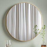 Mirrors: Metal Round Mirror 100cm - Gold