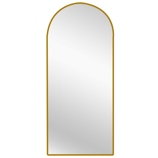 Mirrors: Metal Arch Mirror 80cm x 170cm - Gold
