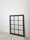 Mirrors: Window Style Mirror - Black Rectangle 95cm x 130cm