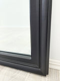Mirrors: Window Style Mirror - Black Rectangle 95cm x 130cm