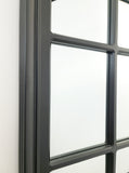 Mirrors: Window Style Mirror - Black Rectangle 95cm x 130cm