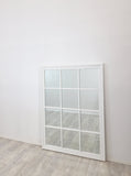 Mirrors: Window Style Mirror - White Rectangle 95cm x 130cm
