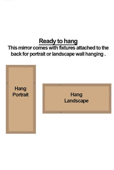 Mirrors: Window Style Mirror - White Rectangle 95cm x 130cm