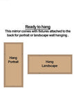 Mirrors: Window Style Mirror - White Rectangle 95cm x 130cm