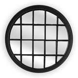 Mirrors: Window Style Mirror - Black Circle 100cm
