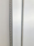 Mirrors: Silver Beaded Framed Mirror - X Large 190cm x 100cm