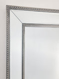 Mirrors: Silver Beaded Framed Mirror - X Large 190cm x 100cm