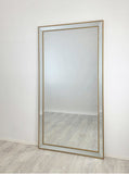 Mirrors: Gold Beaded Framed Mirror - X Large 190cm x 100cm