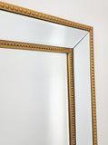 Mirrors: Gold Beaded Framed Mirror - X Large 190cm x 100cm