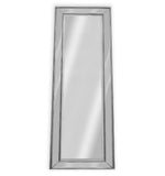Mirrors: Medium Silver Beaded Framed Mirror - 70cm x 170cm