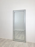 Mirrors: Medium Silver Beaded Framed Mirror - 70cm x 170cm