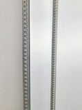 Mirrors: Medium Silver Beaded Framed Mirror - 70cm x 170cm