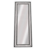 Mirrors: Medium Black Beaded Framed Mirror - 70cm x 170cm
