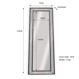 Mirrors: Medium Black Beaded Framed Mirror - 70cm x 170cm