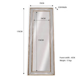 Mirrors: Medium Gold Beaded Framed Mirror - 70cm x 170cm