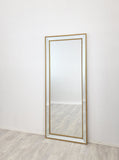 Mirrors: Medium Gold Beaded Framed Mirror - 70cm x 170cm