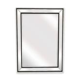 Mirrors: Black Beaded Framed Mirror - Rectangle 80cm x 110cm