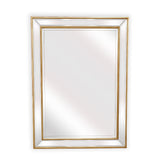 Mirrors: Gold Beaded Framed Mirror - Rectangle 80cm x 110cm
