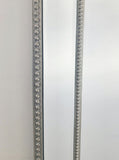 Mirrors: Silver Beaded Framed Mirror - Free Standing 50cm x 170cm