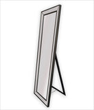 Mirrors: Black Beaded Framed Mirror - Free Standing 50cm x 170cm