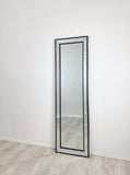 Mirrors: Black Beaded Framed Mirror - Free Standing 50cm x 170cm