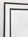 Mirrors: Black Beaded Framed Mirror - Free Standing 50cm x 170cm