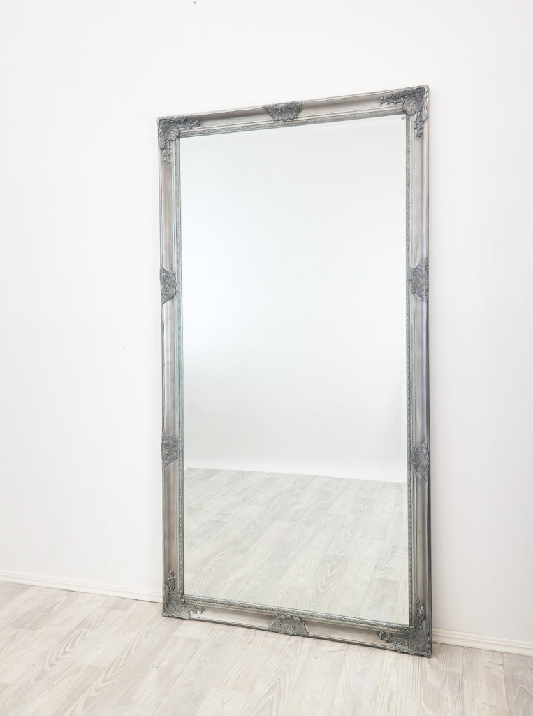 Mirrors: French Provincial Ornate Mirror - ANTIQUE SILVER- X Large 100cm x 190cm