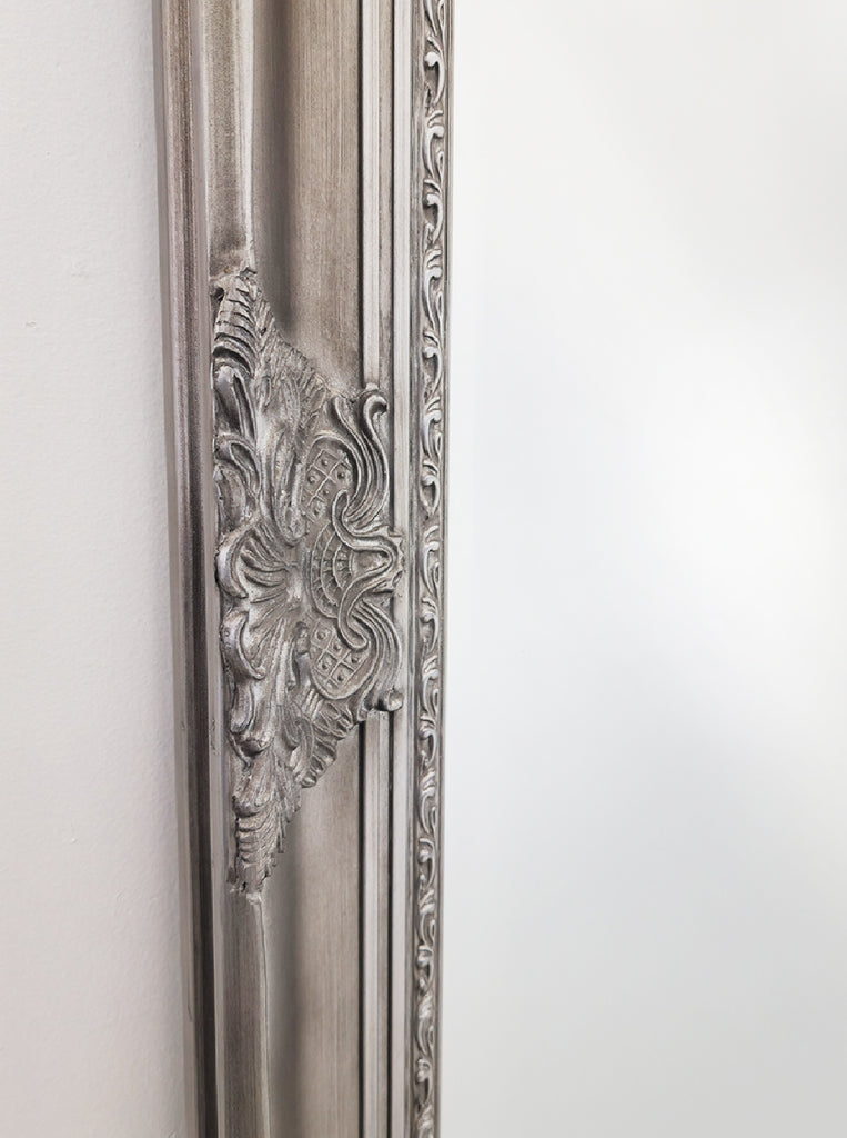 Mirrors: French Provincial Ornate Mirror - ANTIQUE SILVER- X Large 100cm x 190cm