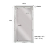 Mirrors: French Provincial Ornate Mirror - WHITE - X Large 100cm x 190cm