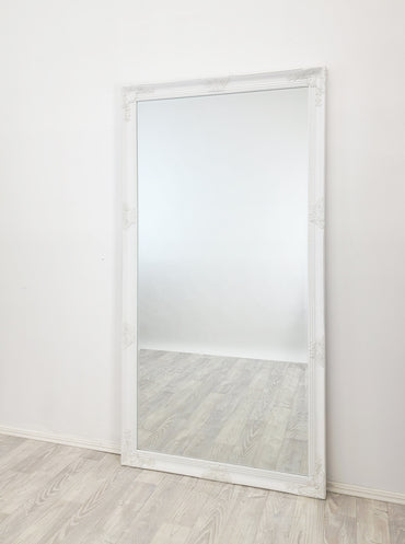 Mirrors: French Provincial Ornate Mirror - WHITE - X Large 100cm x 190cm