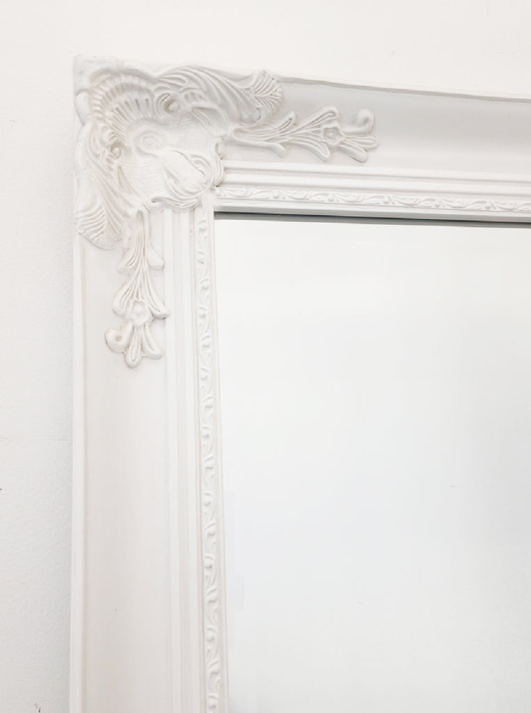 Mirrors: French Provincial Ornate Mirror - WHITE - X Large 100cm x 190cm